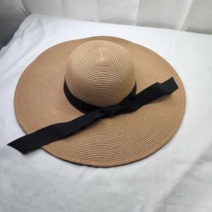 Furtalk Woman's Paper Straw Floppy Hat Size Medium